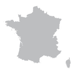 Fototapeta premium grey map of France