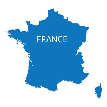 blue map of France