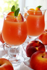 Two glass of fresh juice