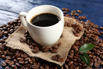 Cup of coffee on table