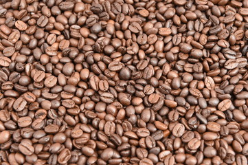 Closeup coffee beans for background