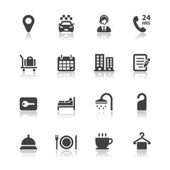 Hotel and Hotel Amenities Services Icons