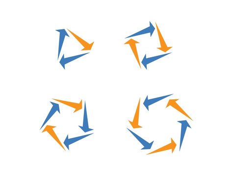 arrow logo 4 icon template
