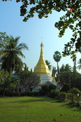 Fototapeta premium Wat Phra Kaeo art inside the temple in northern Thailand.