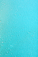 Blue water drops background