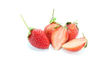 Strawberry on white background