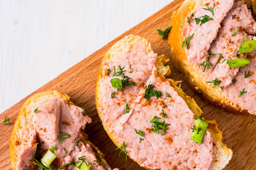 Tapas with pate, meat spreads