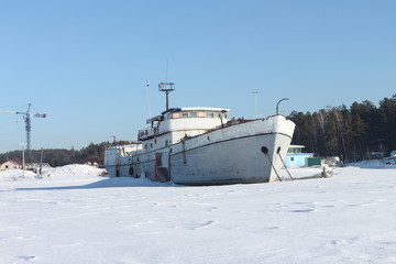 Decommissioned  river vessel