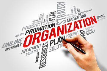 ORGANIZATION word cloud, business concept