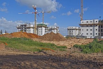 Construction of a residential area.
