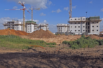 Construction of a residential area.