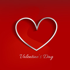 valentine day red background with heart