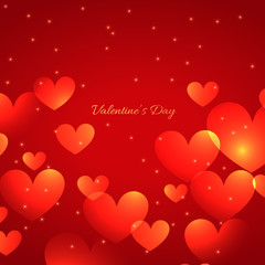 valentine day beautiful hearts background