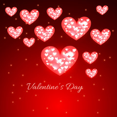 valentine day beautiful hearts background