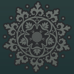 Ornamental round pattern. Vector illustration