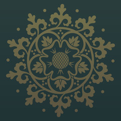 Ornamental round pattern. Vector illustration