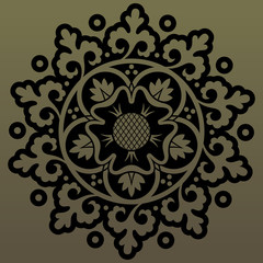 Ornamental round pattern. Vector illustration
