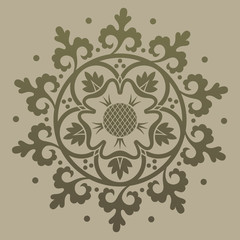Ornamental round pattern. Vector illustration