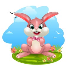 Pink rabbit