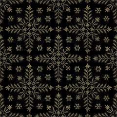 Golden seamless pattern. Floral elements, ornate background. Editable vector file.