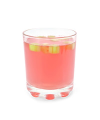 Compote from rhubarb in glassful