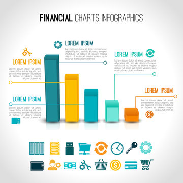 Finance charts infographic