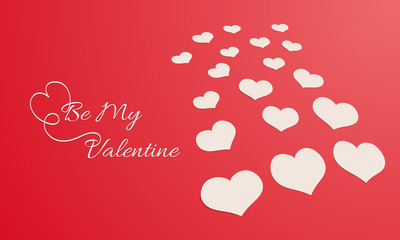 Happy Valentines Day celebration with hearts.