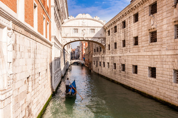 Pont des Soupirs à Venise en Vénétie, Italie