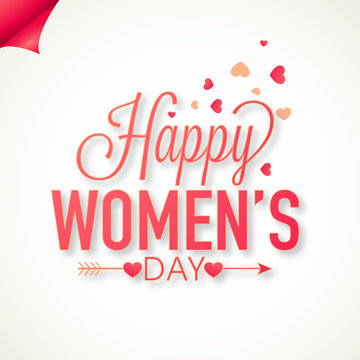 Greeting card design for International Women's Day celebration.