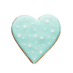 Cookie in shape of heart.