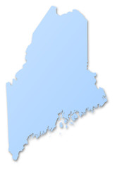 Carte de l'état du Maine - Etats-Unis