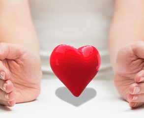 Obraz premium Composite image of hands presenting