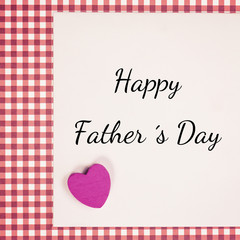 greeting card with cute heart - father ´s day