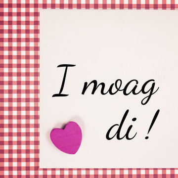 greeting card with cute heart - bavarian i moag di