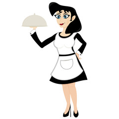 funny cartoon waitress