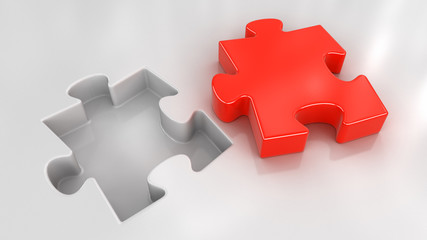 Colored Puzzle (clipping path included)