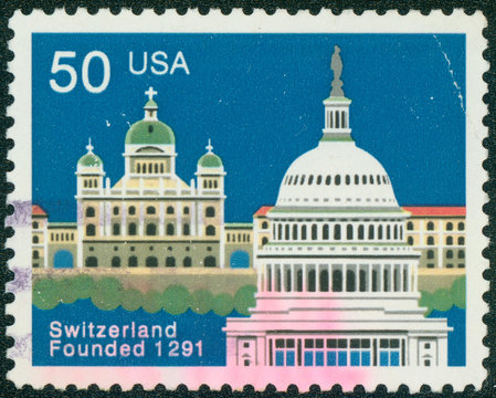 Federal Palace, Bern and Capitol, Washington