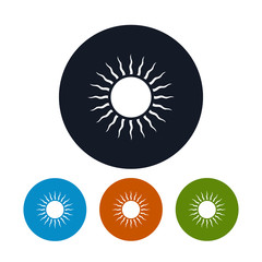 Icon sun with rays , vector illustration