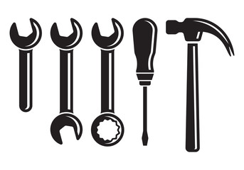 Hand tool silhouette 