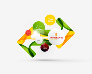 Abstract step infographics business layout