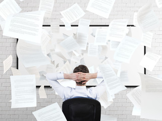 businessman sitting in office