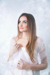 Winter beauty young woman portrait