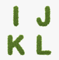 grass letter set