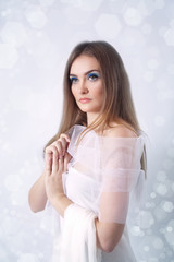 Winter beauty young woman portrait