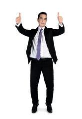 Business man showing ok sign