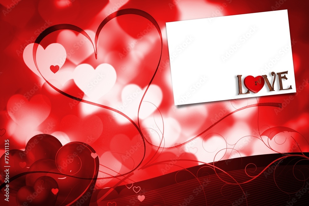 Aufkleber composite image of love with lock and key