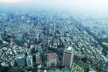Fototapeta na wymiar The view of Taipei from 101, Taiwan