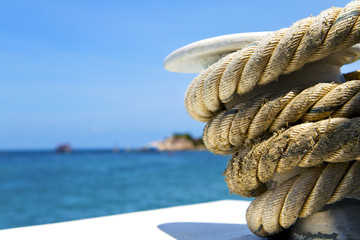 asia   the  kho tao bay isle white  ship   rope  and south china