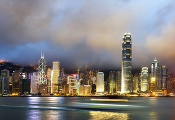 Hong Kong view of Victoria Harbor