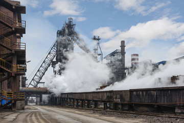 Fototapeta premium Iron and steel industry landscape